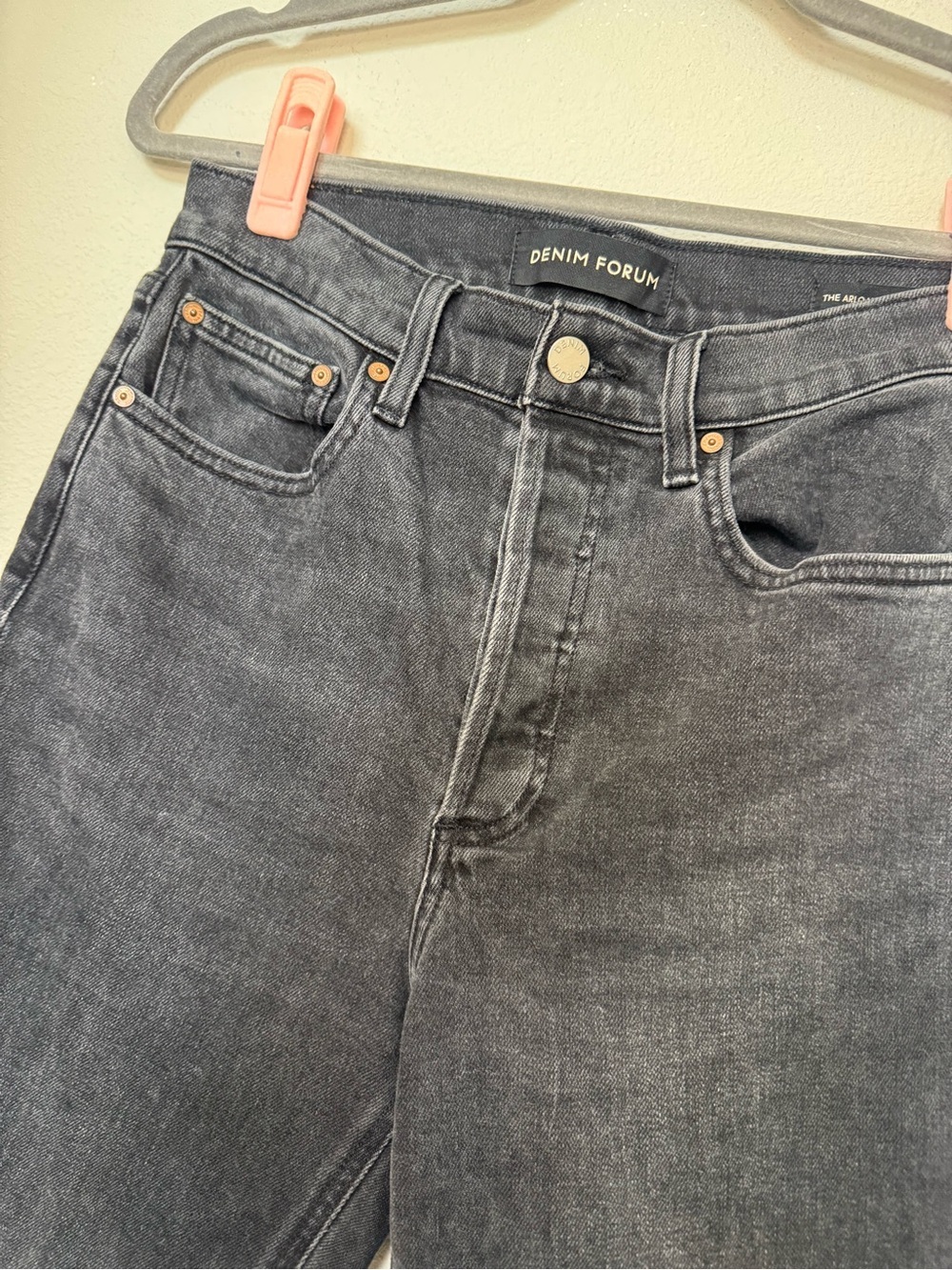 Denim Forum from Aritzia The Arlo High Rise Straight in Washed Black - Picture 4 of 10